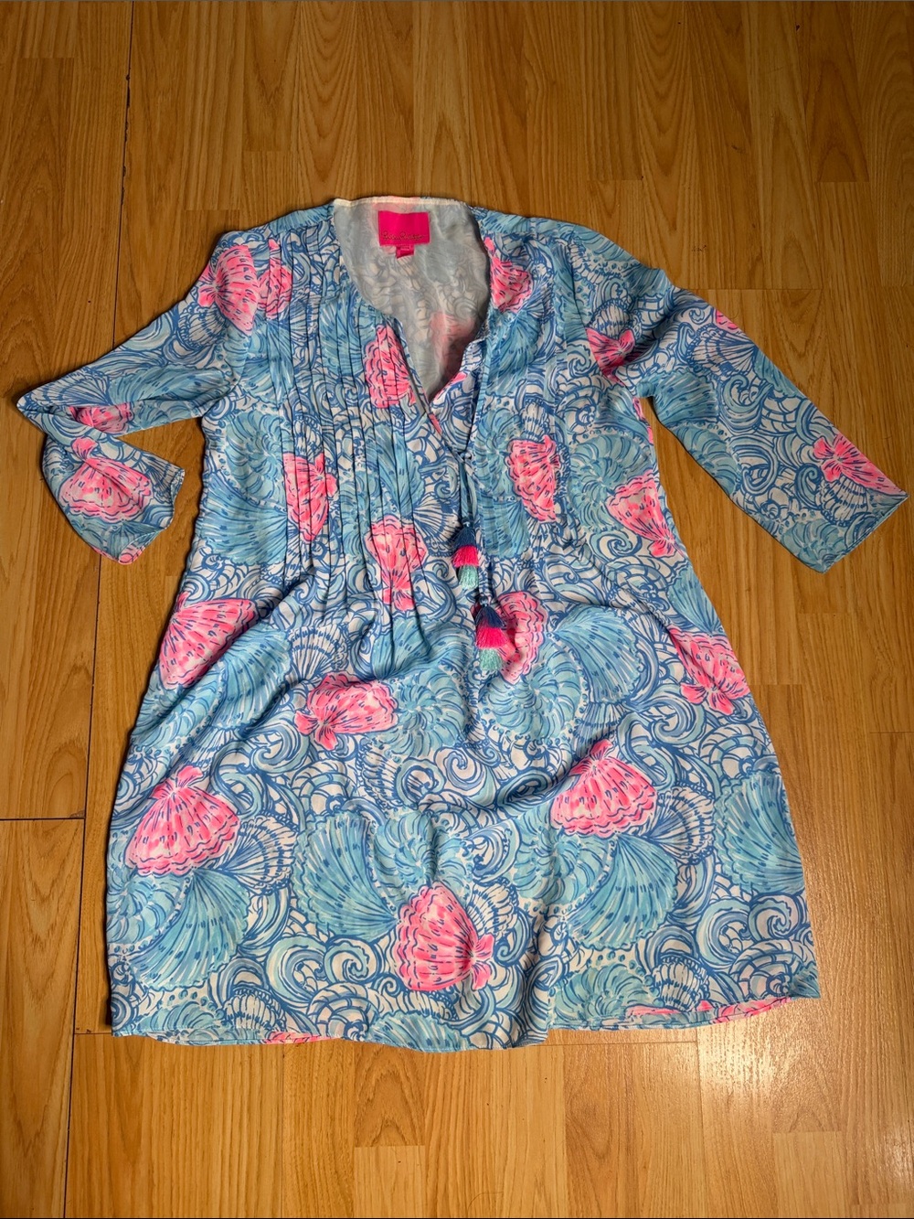 Lilly Pulitzer Blue and Pink Floral Mini Dress